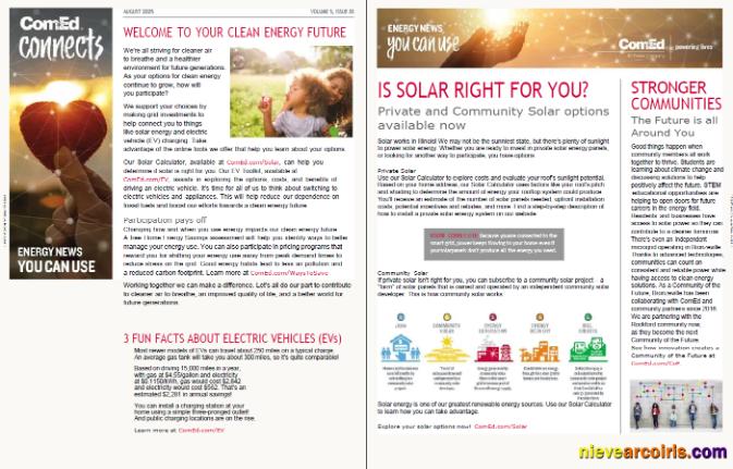 USA ComEd utility bill, 4 pages, 3-4 pages